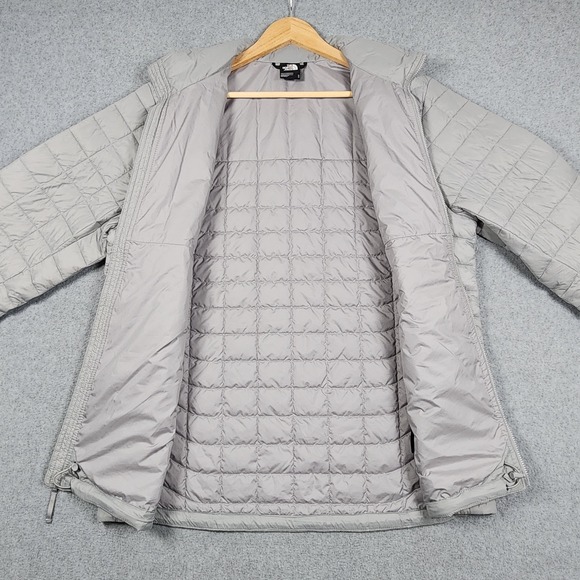 North Face Jacket Thermoball Eco Puffer Mens Medium Gray Full Zip EUC - Picture 2 of 12